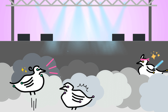 オリジナル例文"make some noise"