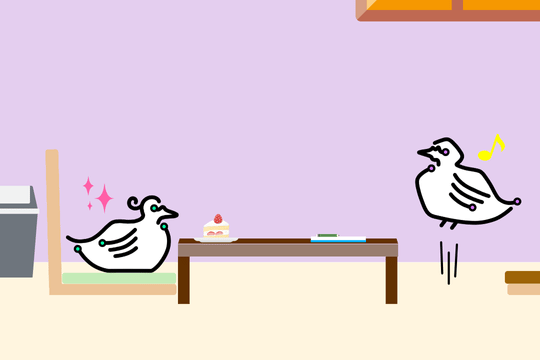 オリジナル例文"thanks to -"